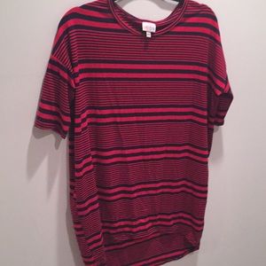 Lularoe striped red and navy Irma